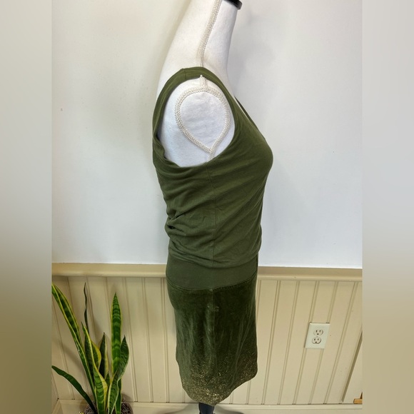 Juicy Couture Y2K Green Terry Cloth Mini Dress S Glitter Pool Lounge Vibe ‘00s - Picture 3 of 13